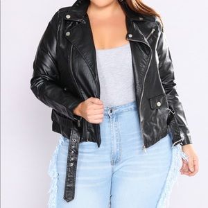 Black leather jacket